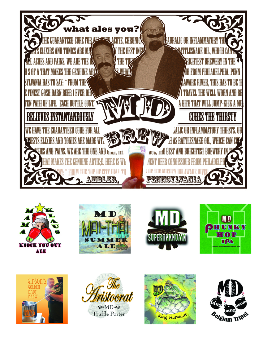 MD Brew- All 8 Labels