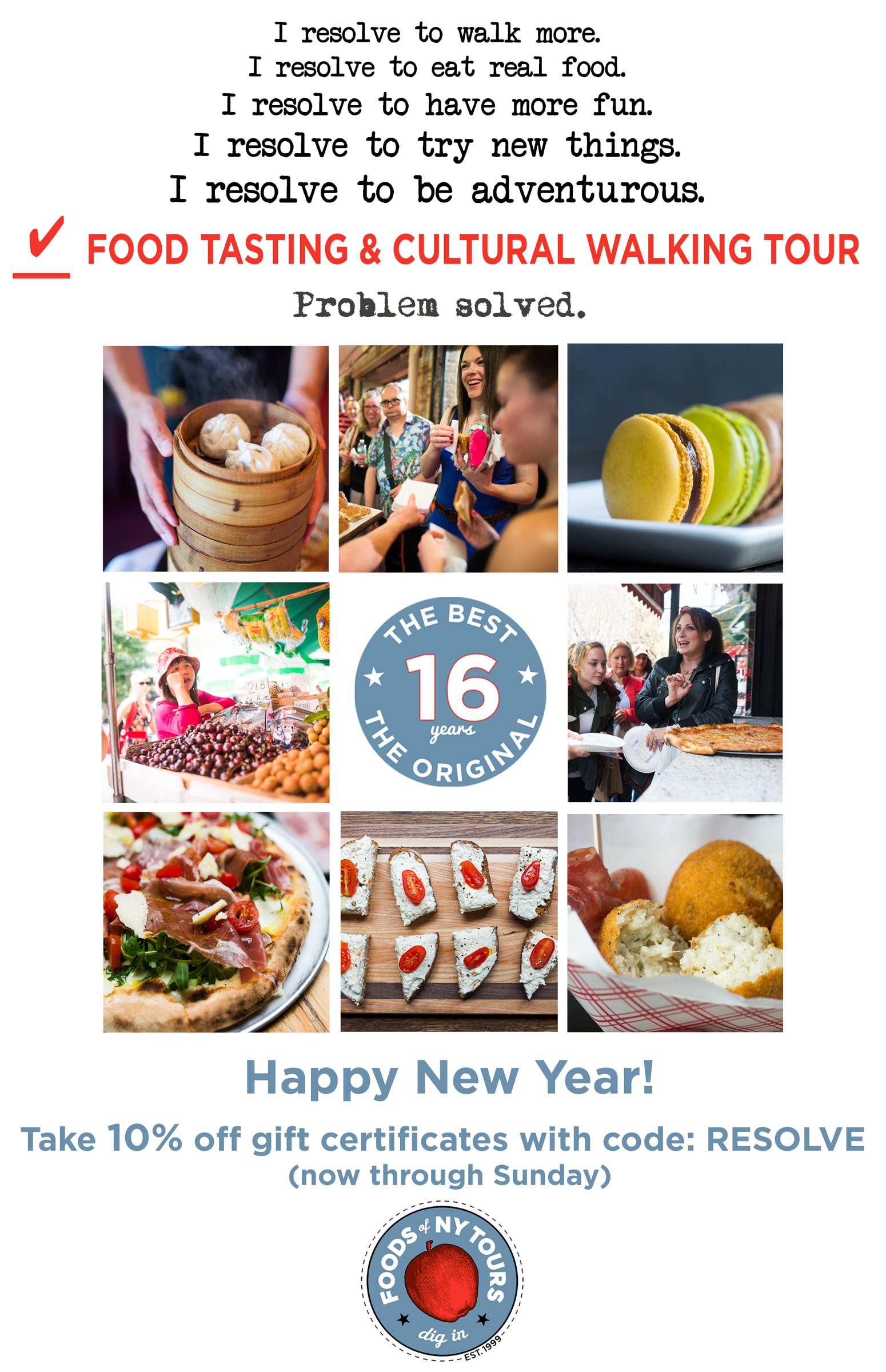 Foods of NY Tours- New Year Ad #3